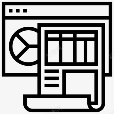 矢量仪表仪表板业务分析12线性图标图标