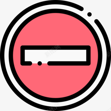 禁止入内交通标志14线形颜色图标图标