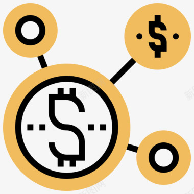理财储蓄金钱储蓄和投资17黄影图标图标