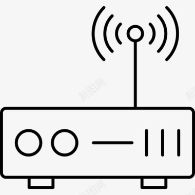 金属天线调制解调器天线路由器图标图标