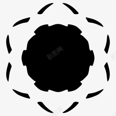 花旋转抽象花圆形创意图标图标