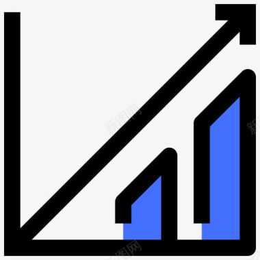 金融等距条形图金融130蓝色图标图标