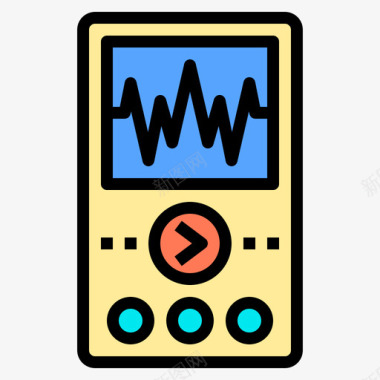 简洁播放器音乐播放器旅行工具2线性颜色图标图标