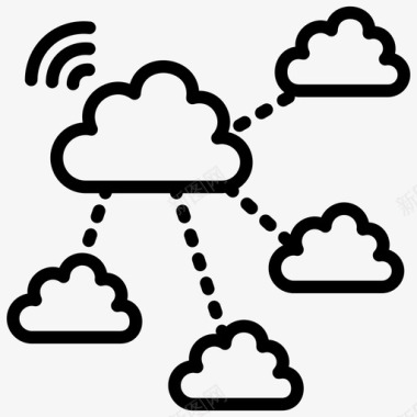 未连接网络云连接云计算云托管图标图标