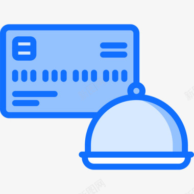 信用卡盗用信用卡送餐52蓝色图标图标