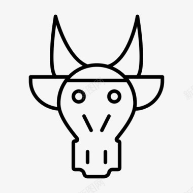 公牛装饰动物公牛图标图标