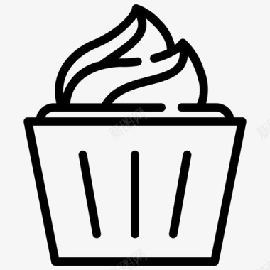 纸杯蛋糕面包房饼干图标图标