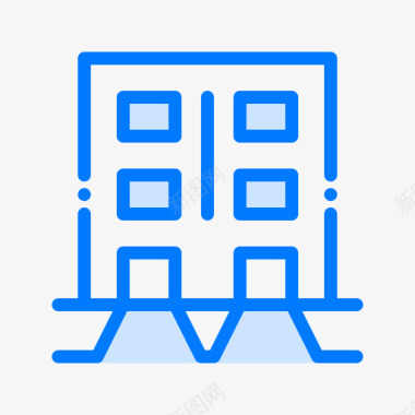 城市图片素材房子城市景观11蓝色图标图标