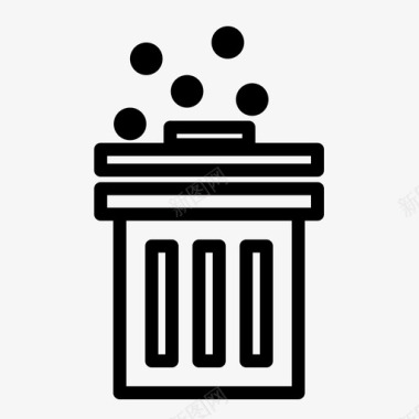 垃圾桶业务删除回收图标图标