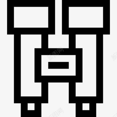 动物泡泡浴双筒望远镜动物和自然公园直线图标图标