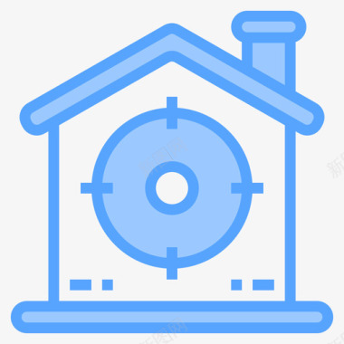 鸟的家目标家68蓝色图标图标