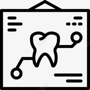 配色背景图片正位片牙科11线性图标图标