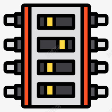 差速锁开关图标开关电子元件3线性颜色图标图标