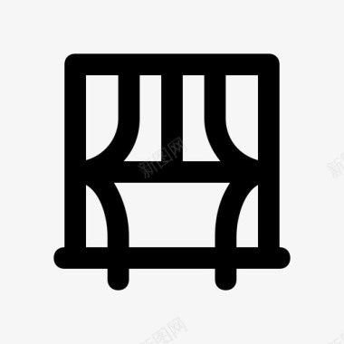 矢量窗帘窗帘家智能图标图标