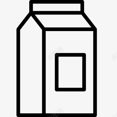 牛奶纸盒饮料图标图标