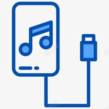 qq音乐应用图标设计音乐播放器音乐应用程序3蓝色图标图标