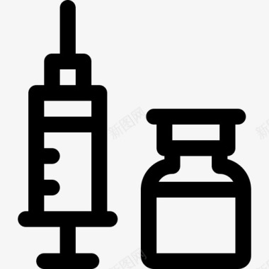 整形活动注射器整形外科31线性图标图标