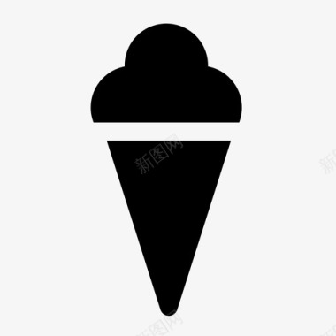 冰淇淋蛋卷圣代图标图标