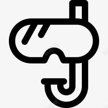 夏令营总动员浮潜夏令营13线性图标图标