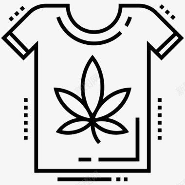 大麻t恤广告大麻印花图标图标