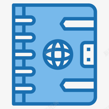 指南手册旅行工具3蓝色图标图标