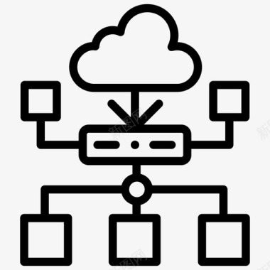 云数据服务云计算云层次结构图标图标