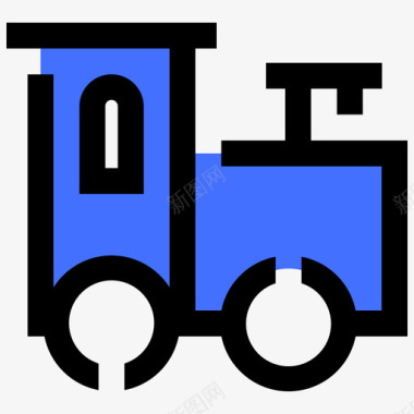 火车玩具40蓝色图标图标