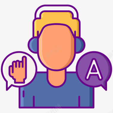 百度翻译翻译残疾10线性颜色图标图标