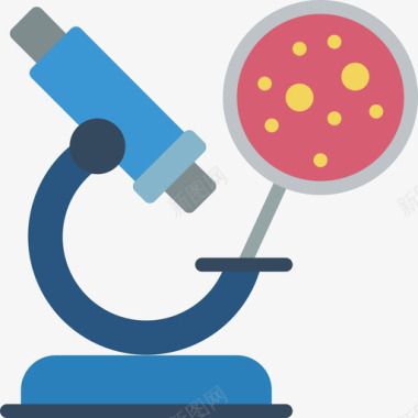 生物人体显微镜遗传学和生物工程8平面图标图标