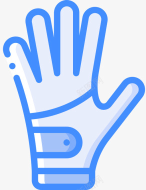 冰蓝色手套手套高尔夫蓝色图标图标