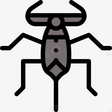 水蝎子昆虫40线形颜色图标图标
