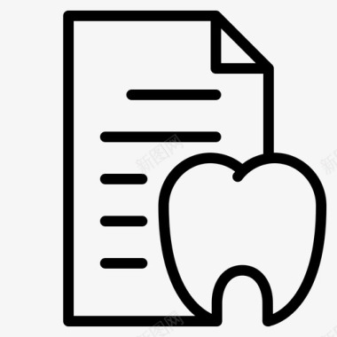 粉色牙齿牙齿报告护理牙齿图标图标