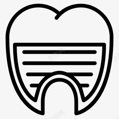 粉色牙齿图标牙齿护理牙科图标图标