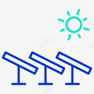 真能量太阳能电池板能量52外形颜色图标图标