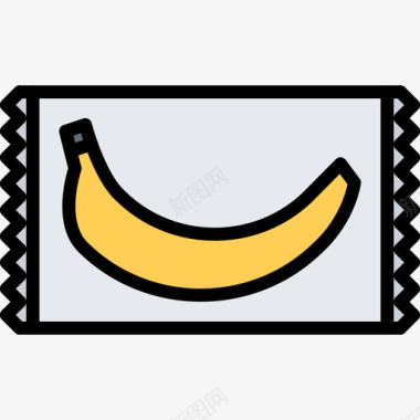 香蕉零食2彩色图标图标