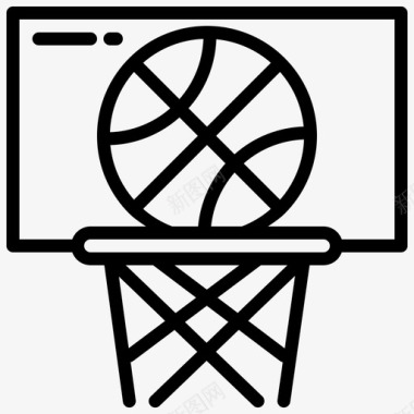 投篮篮球57直线型图标图标