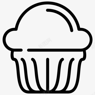松饼蛋糕面包店饼干图标图标
