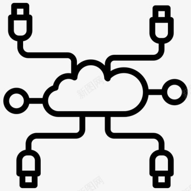 图标psd集合云计算云数据云托管图标图标