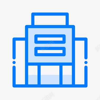 鸟瞰城市景观办公室城市景观11蓝色图标图标