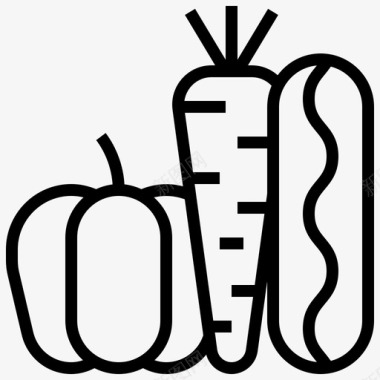 食品与健康安全蔬菜食品健康图标图标