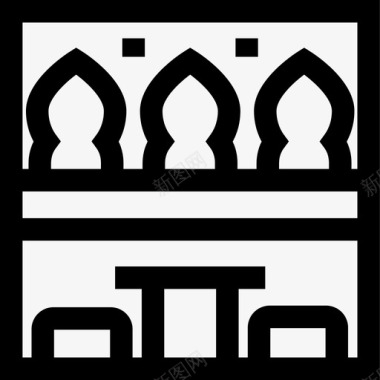 摩洛哥餐桌家居装饰54直线型图标图标