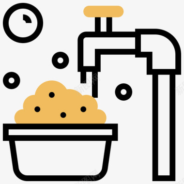 透明水龙水龙头清洗99黄影图标图标