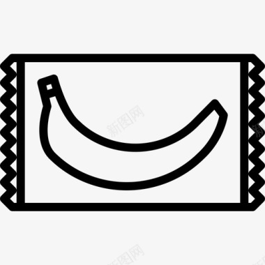 香蕉零食1线性图标图标