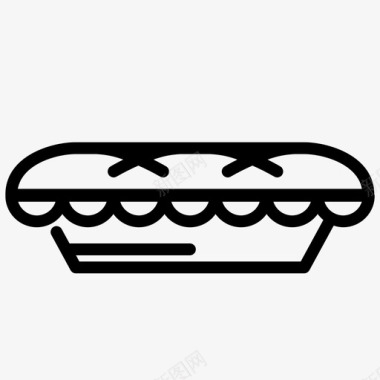 平底锅派面包店饼干图标图标
