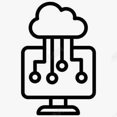 云网云托管云计算云数据图标图标