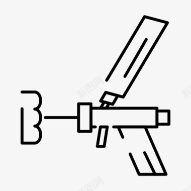 V4泡沫枪建筑填缝图标图标