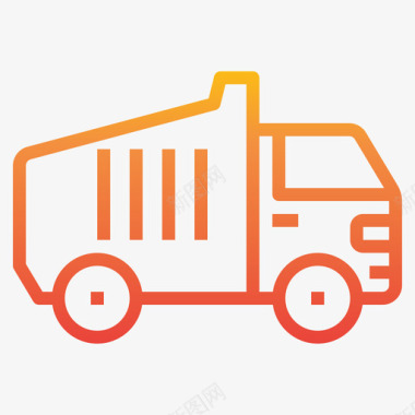 垃圾删除图标垃圾车14车斜坡图标图标