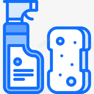 喷雾洗车19蓝色图标图标