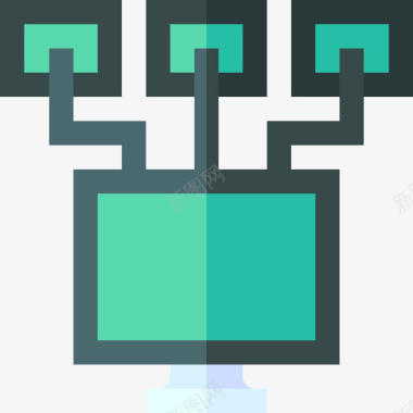 局域网网卡局域网计算机39扁平图标图标