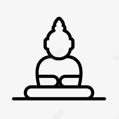 泰国曼谷佛寺位置地标性图标图标